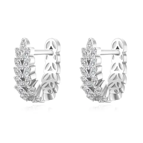 Ever Faith 925 Sterling Silver Post Huggie Hoop Earrings for Women 14k Gold Plated Sliver with Cubic Zirconia Tiny Dainty Jewelry Gift
