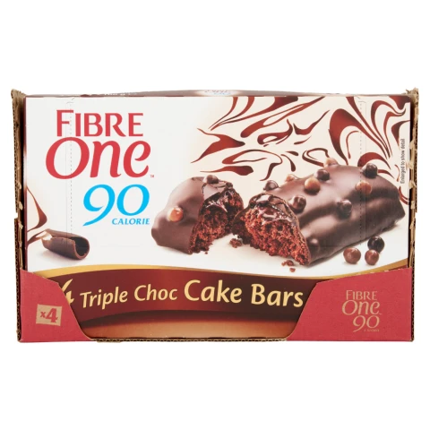 Fibre One 4 Triple Choc Cake Bars 4 x 25G