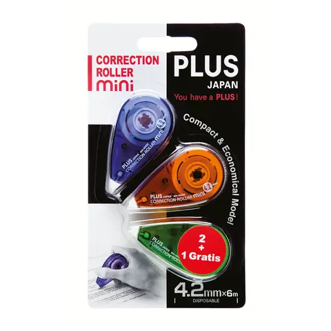 Plus Correction Tape Mini Pack of 3