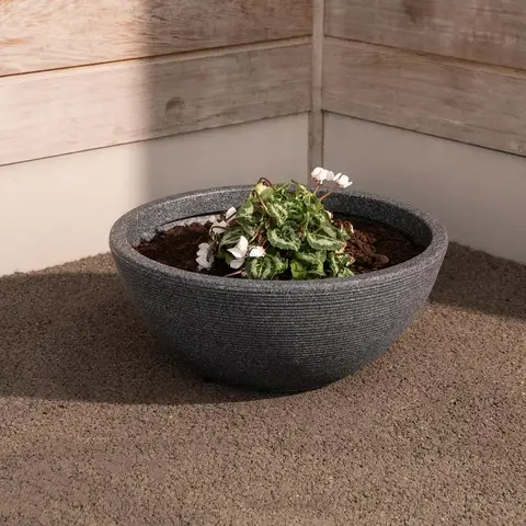 Small Valencia Bowl Planter 40x17cm-Ash