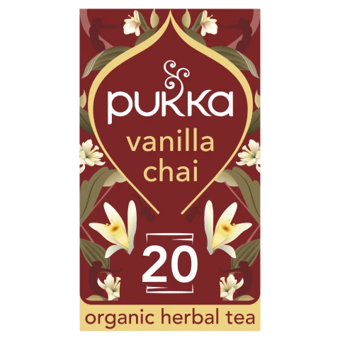 Pukka Vanilla Chai 20 Herbal Tea Sachets 40G