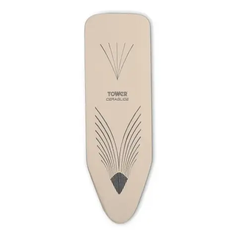 TOWER Replacement Cover for Ironing Board， 100% Cotton， Latte