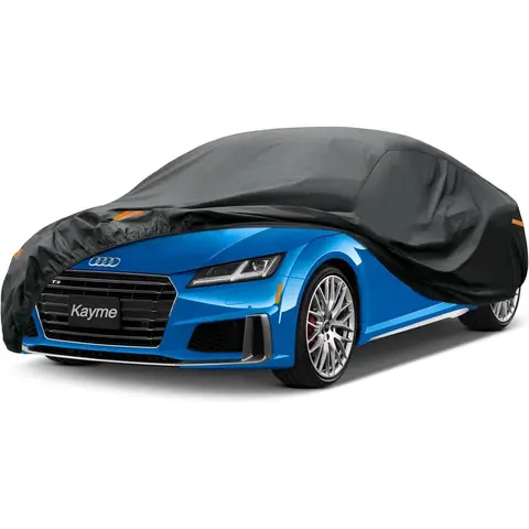 Kayme 7 Layers Coupé Car Cover Waterproof Breathable, Full Garage Car Cover for Sun Dust Protection, Universal Fit for Audi TT, Mercedes SLK, Mazda MX-5, Peugeot 207CC, BMW Z3, Opel Tigra, etc.(UP to 420 cm)