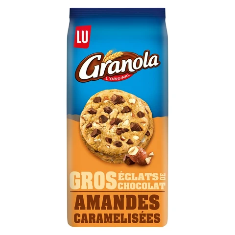 LU Cookies aux gros éclats chocolat et aux amandes caramélisées Granola  184g