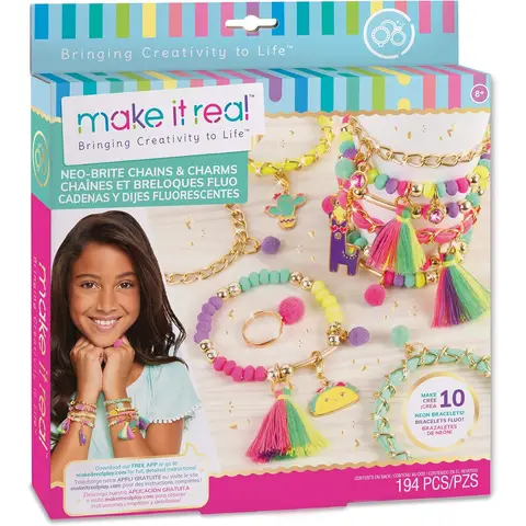 Make It Real Neo-Brite Chains & Charms Jewellery Maker Set