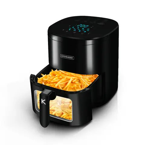 KITCHENCOOK Friteuse sans huile numérique, Modèle AIRMED6W, 6,5 L, avec hublot de visualisation