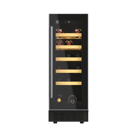 Hoover H-Wine 500 Integrated 30cm Wine Cooler HWCB 30 UK/N, 20 Bottle Capacity, Black
