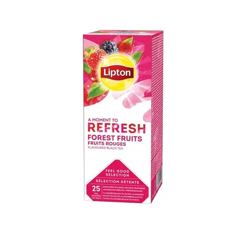 LIPTON Feel Good Selection Thé Noir Fruits Rouges 25 Sachets
