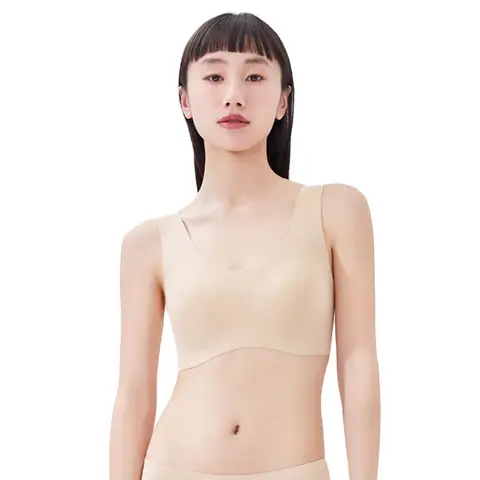 ochama×J.ZAO Wireless Women's Bra - Seamless & Comfortable - Skin Colour - One Size Fits All