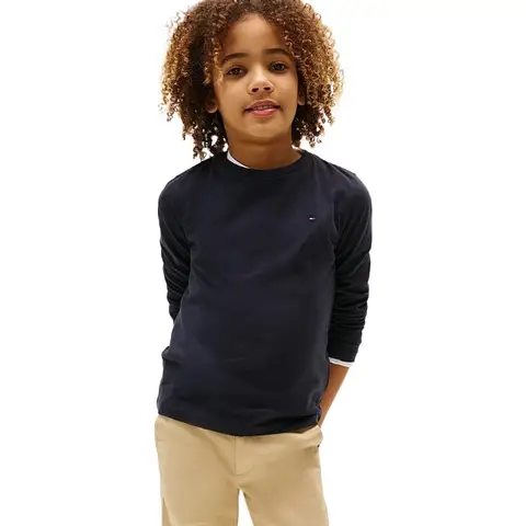 BOYS BASIC CN KNIT L/S SKY CAPTAIN 5