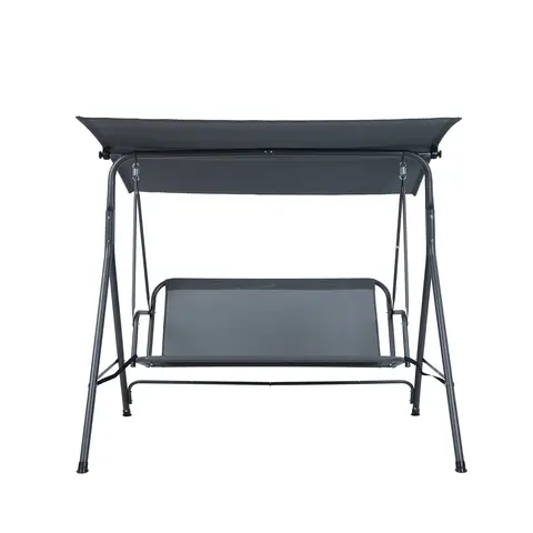 Garden furniture steel swing chair with canopy