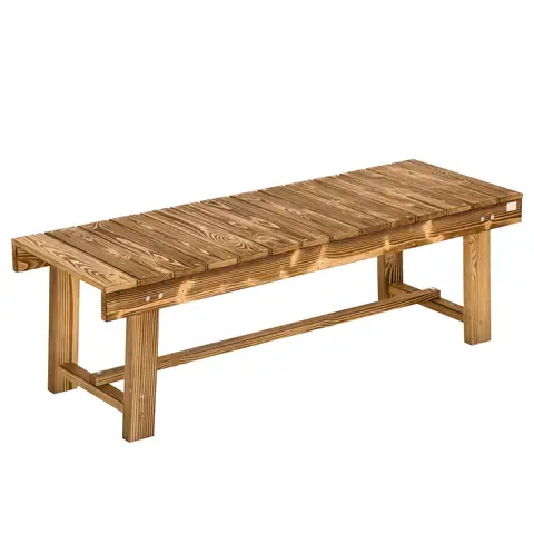 2-Seater Garden Wooden Bench Loveseat Brown