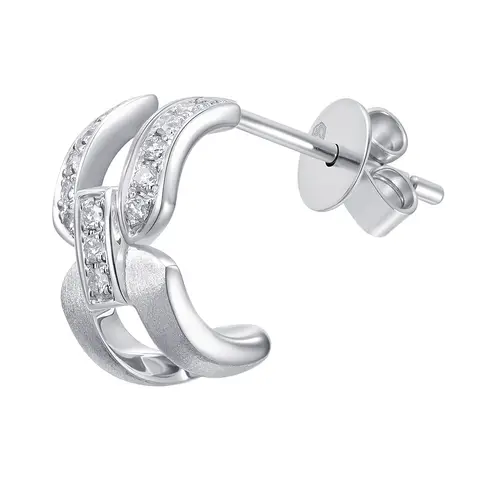 ALAIN MICHAL Intertwine Boucles d'oreilles argent 925 avec cadeau spécial Saint-Valentin