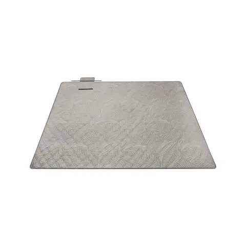  JOYFURNOS Picknickdecke, 200 x 200 cm, mit 4 Erdankern, Campingdecke, wasserdicht, maschinenwaschbar, khaki mit tropischem Farn