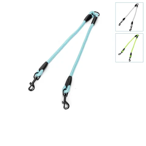 NOBLEZA Doppelleine für Hunde Ø 1,4 cm * 40 cm