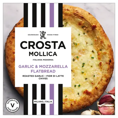 Crosta Mollica Garlic & Mozzarella Sourdough Flatbread 229g
