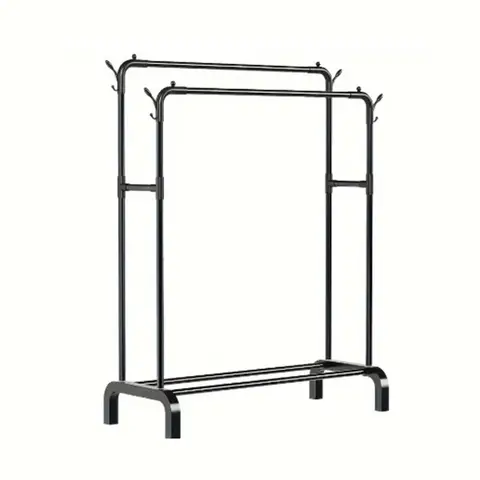 ochama Portemanteau - Simple, intérieur, double barre, noir