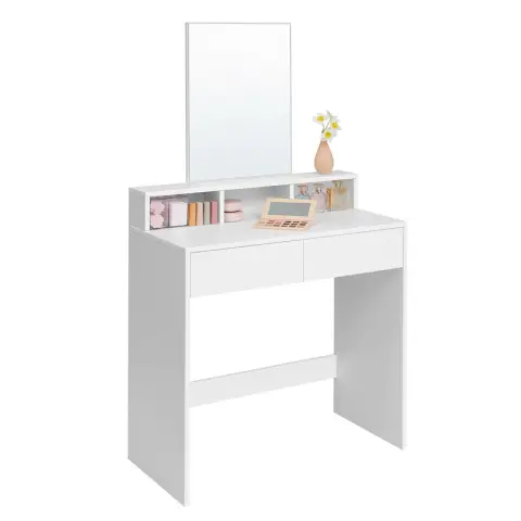 VASAGLE Vanity Table, 80x40x140cm, White