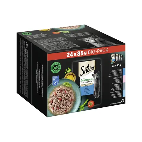 Sheba Portionsbeutel Multipack Natures Collection in Sauce mit Fisch 24 x 85 g