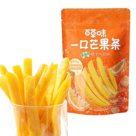 Bai Cao Wei - Barre de mangue en une bouchée (saveur d'orange pétillante) 80g