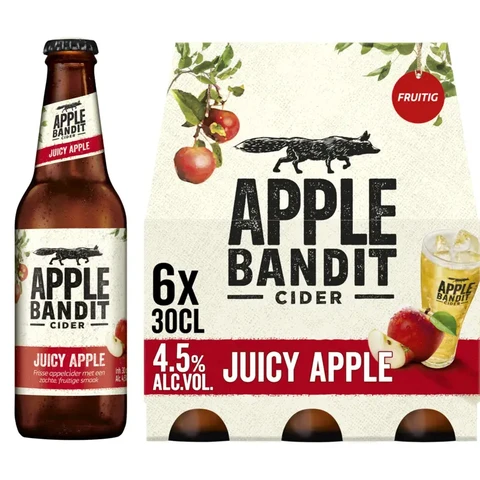 Apple Bandit Cider Juicy Apple Fles 6 x 30 cl