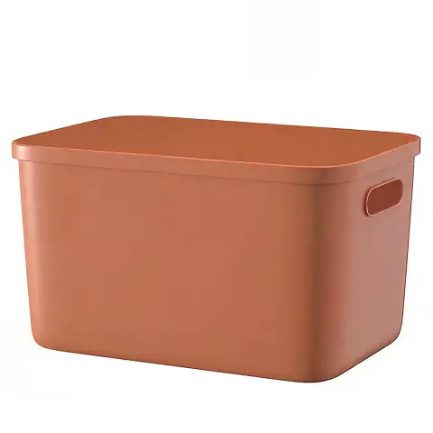 SNSP Lot de 4 boîtes de rangement SNSP pour bureau, panier de rangement moyen 8 L, boîte de rangement pour collations, bureau, divers, salle de bain, boîte de tri, vêtements et jouets, boîte de rangement avec couvercle