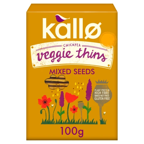 Kallo Mixed Seeds Veggie Thins - 100G