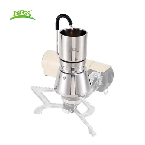 BRS TC05 Portable Stainless Steel Outdoor Moka Pot,1.5L