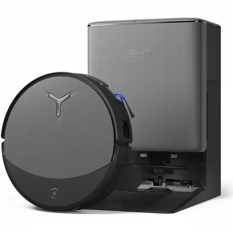 ECOVACS DEEBOT T90 PRO OMNI Saug- und Wischroboter (Schwarz) mit All-in-One OMNI Station, bis zu 30.000 Pa Saugkraft, OZMO ROLLER 3.0 selbstreinigendes Wischen, ZeroTangle 4.0 Anti-Verhedderung, AIVI 3D 4.0 intelligente Navigation, TruePass 4WD für eine lückenlose Abdeckung