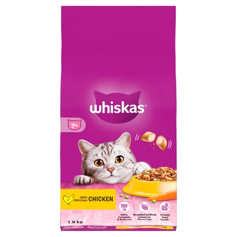 Whiskas 7+ Chicken Adult Dry Cat Food 1.9kg