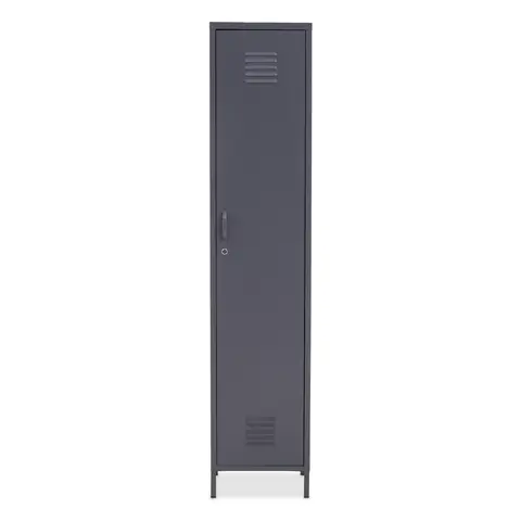 Interiors by Premier Storage Locker Academy Metal Cabinet Grey Tall