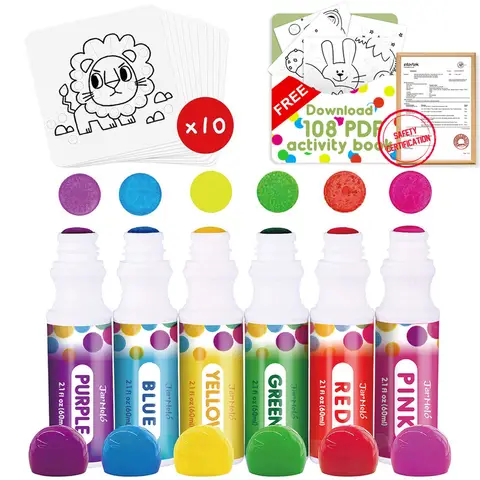 Jar Melo Washable Dot Markers 6 Colors