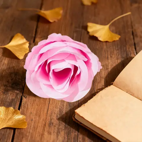 Wei’s Moment 20Pcs Artificial Flowers Roses, Real Touch
 Foam Roses, Fake Flowers Rose for DIY Wedding Bridal Bouquets Baby Shower Table Centerpieces Home Decorations, Cream Pink