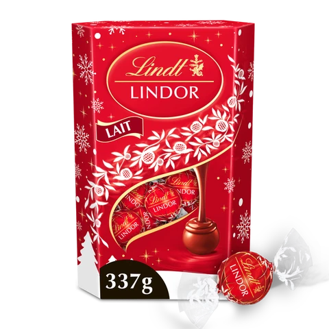 LINDT LINDOR Cornet de chocolats au lait 337g