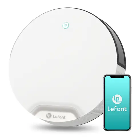LEFANT N1 Aspirateur robot blanc, puissance d’aspiration 4500Pa, autonomie 165 minutes et 4 modes de nettoyage