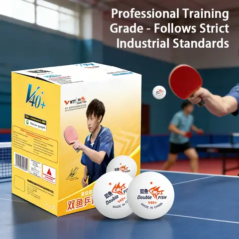 Double Fish V40+ 1-Star Training/Match White Seamed Table Tennis Balls Box of 100, white