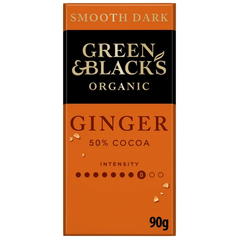 Green & Black's Organic Ginger Chocolate Bar 90g
