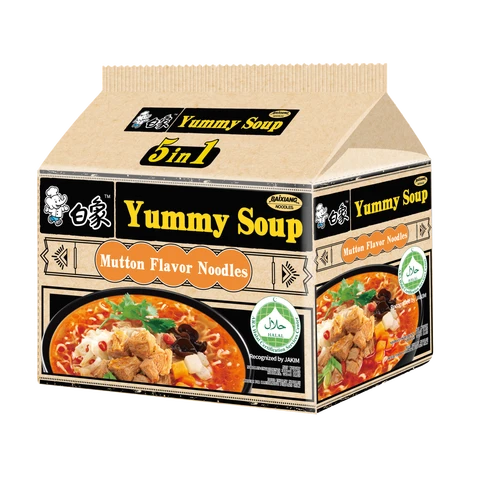 Nouilles Baixiang au bouillon d'agneau 102g*5
