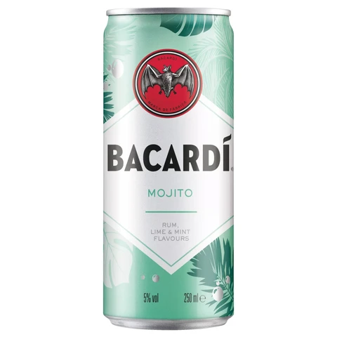 Bacardi Mojito Premix Rum Cocktail, 250ml