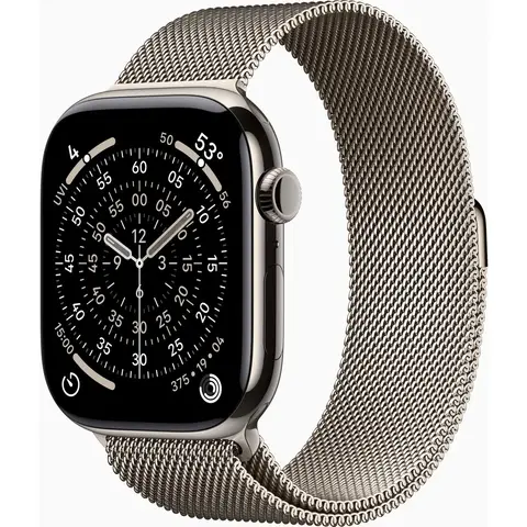 APPLE Watch Series 11 GPS + Cellular 42mm Natural Titanium Case with Natural Milanese Loop