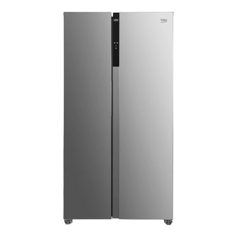 Beko GNO5322XPN Side-by-Side-Kühlschrank, 532 l Gesamtvolumen, 347 l Kühlteil, 185 l Gefrierteil, Multifunktionsdisplay, Schnellkühlung, Türalarm, Edelstahl-Optik [Energieklasse E]