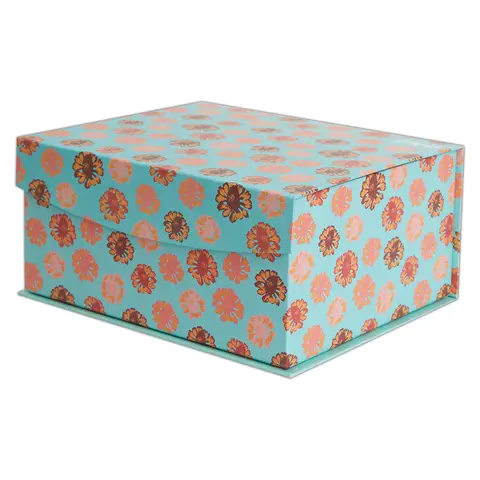RHS Tropical Design Cardboard Storage Box Small