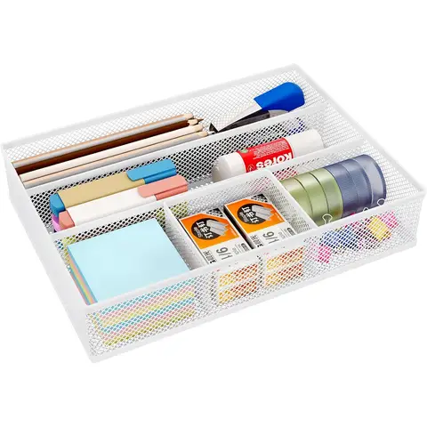 Senhoglb Mesh Drawer Organiser Tray，White, New Year Sale , Top gift picks