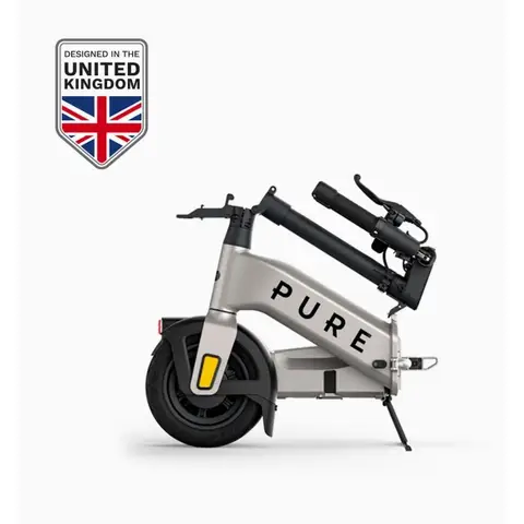 Pure Advance Flex Folding Electric Scooter - Platinum Silver