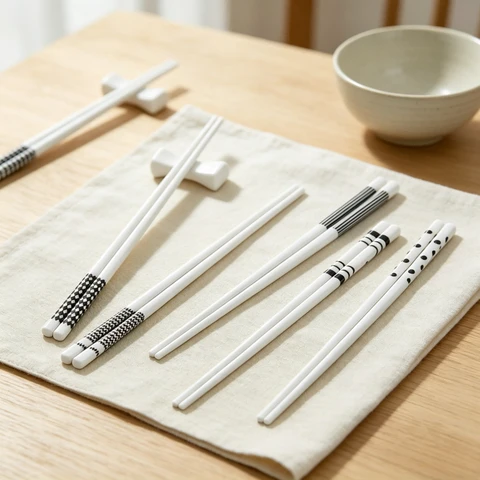 Hepburn-Style Ceramic Chopsticks Set – 5 Pairs