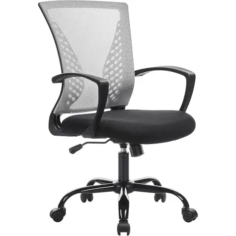 SONGMICS Chaise de Bureau Pivotante Mesh Ergonomique Noir