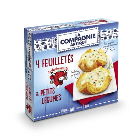LA COMPAGNIE ARTIQUE Feuilletés au fromage vache qui rit et petits légumes - 4 x 80 g