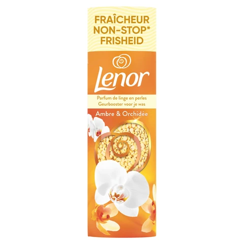 LENOR Perles Parfumées pour Linge Ambre et Orchidée 19 Doses 235g