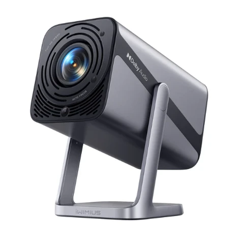 iWimius S29 Smart Projektor mit integrierten Apps, 600 ANSI Lumen, 1080P, 4K unterstützt, Autofokus+Keystone, WiFi 6+Bluetooth, Dolby Audio, Zoom, 360° verstellbarer Standfuß, Mini tragbarer Projektor für Heimkino, Outdoor-Filme, Schlafzimmer & Familienunterhaltung