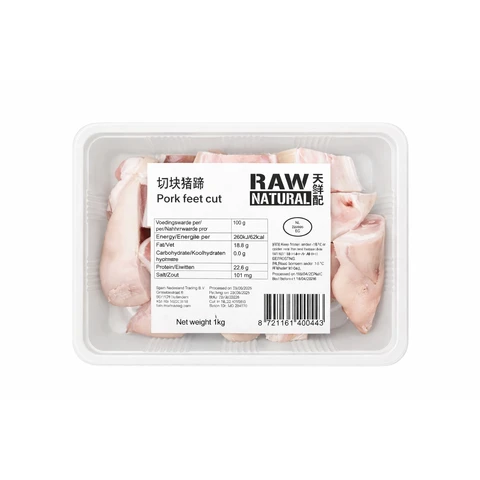 RAW NATURAL Pieds de porc découpés 1 kg